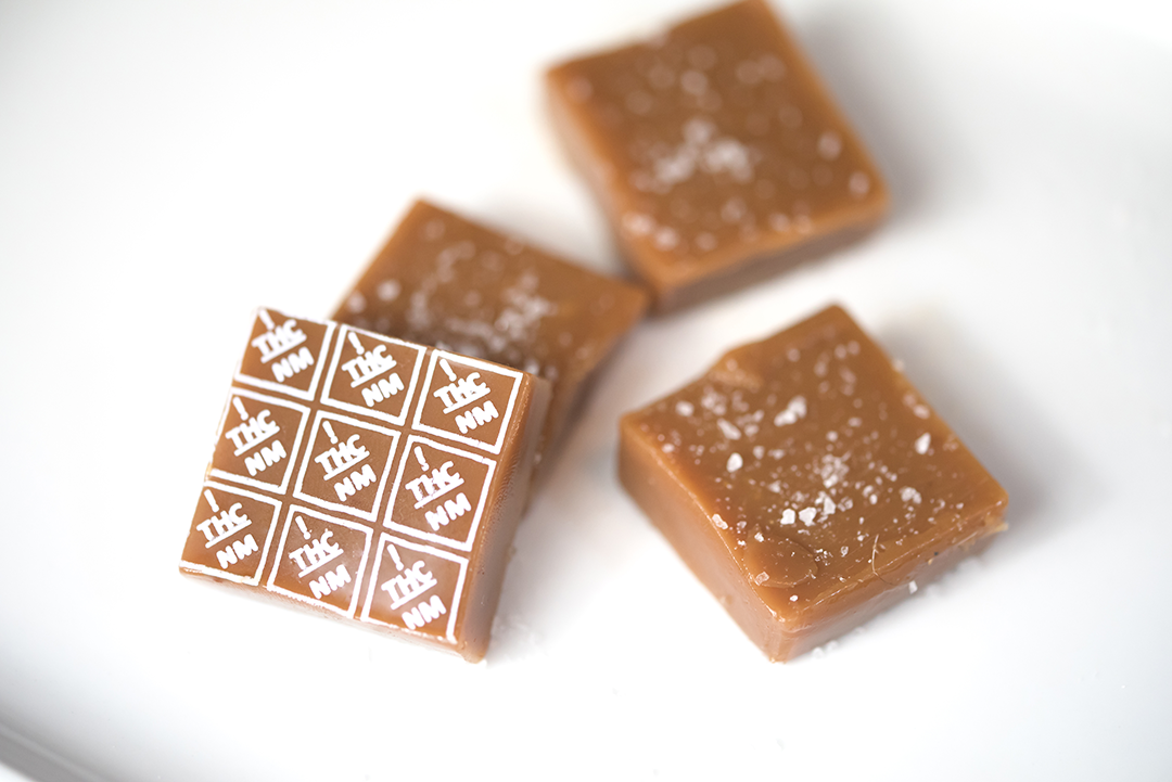 New Mexico THC symbol high heat transfers on caramels