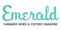 A green logo saying "Emerald Cannabis News & Culture Magazine"
